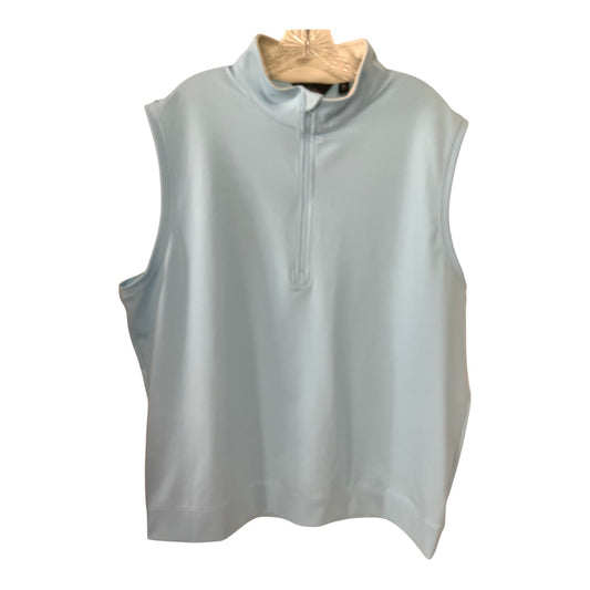 Walter Hagen Essentials Men’s XL Light Blue Sleeveless Golf Vest – Performance Zip Mock Neck – 2020s