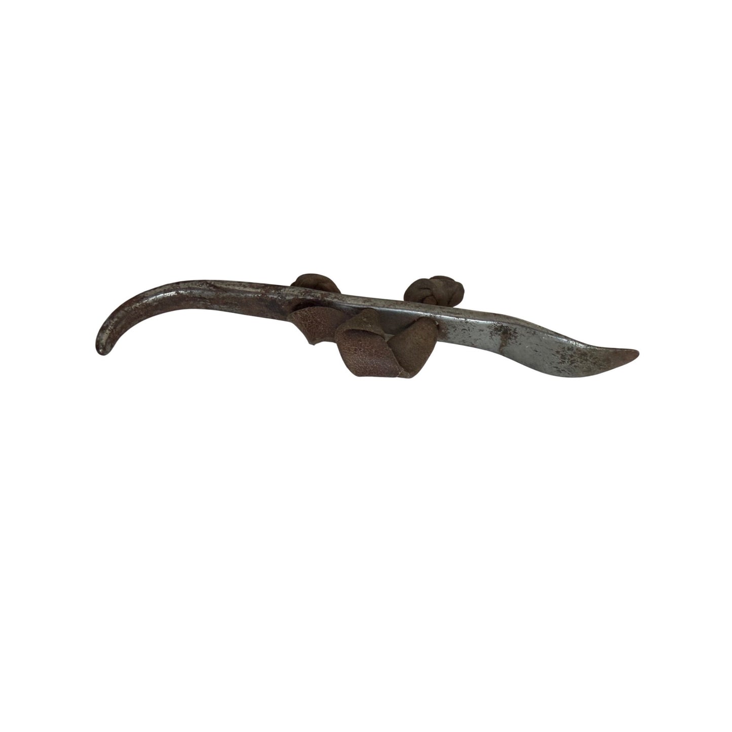 Antique Hand Forged Iron Leather Strap Clasp Hardware Lot of 3 Primitive Farm Blacksmith Made