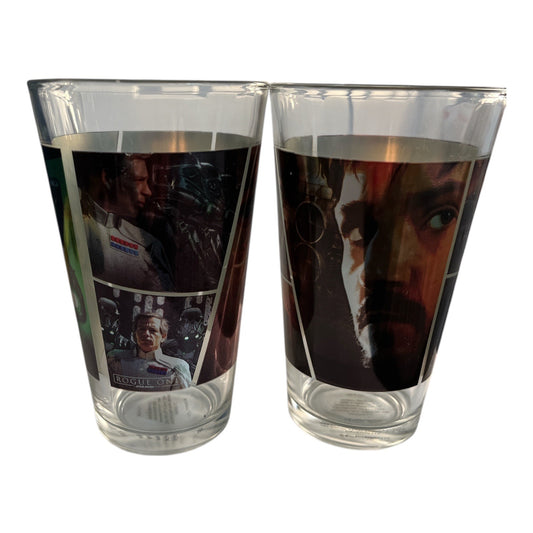 Star Wars Rogue One Pint Glasses Set of 2 – Vandor Lucasfilm Movie Art