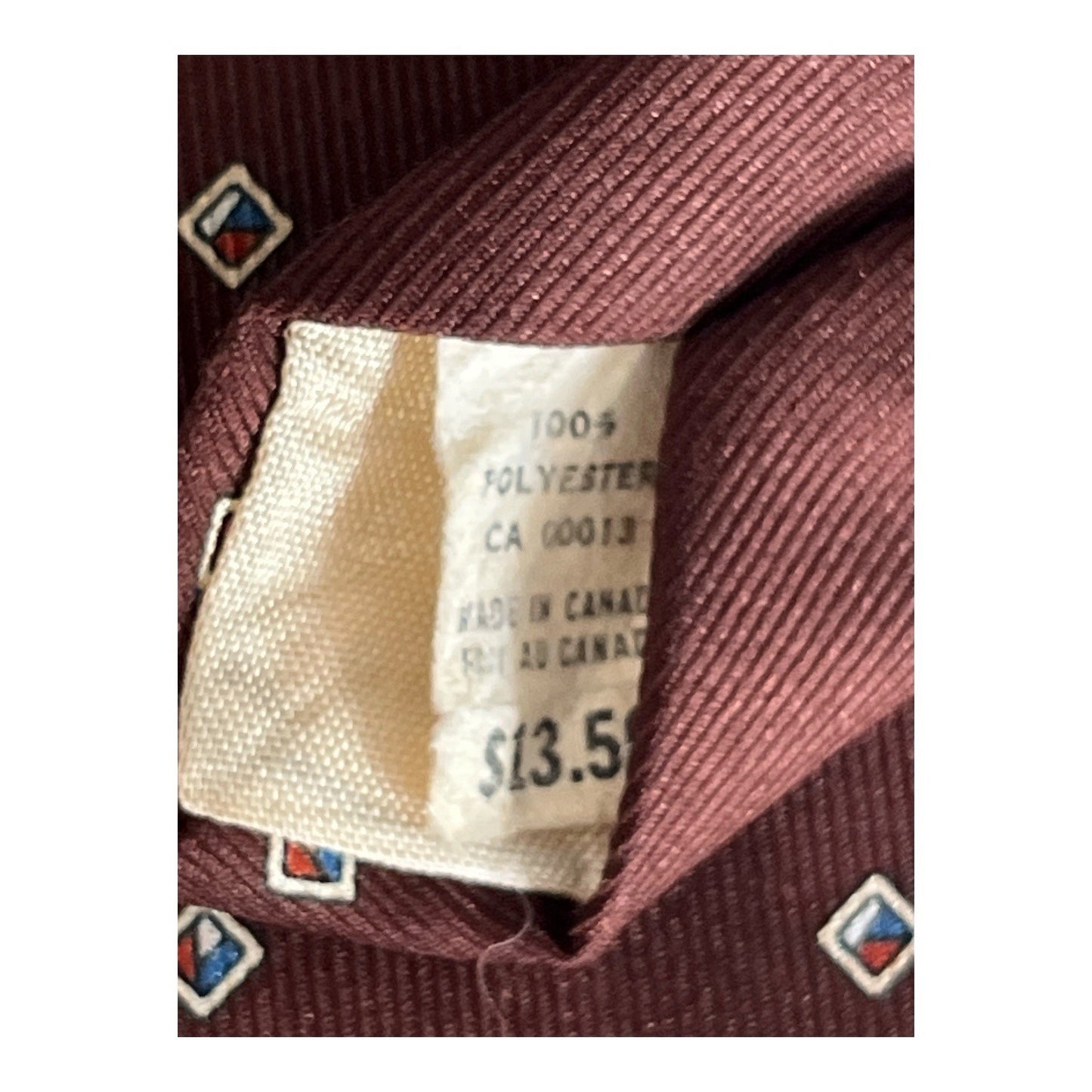 Vintage Comoseta Italian Tie Brown Geometric Print Made in Italy