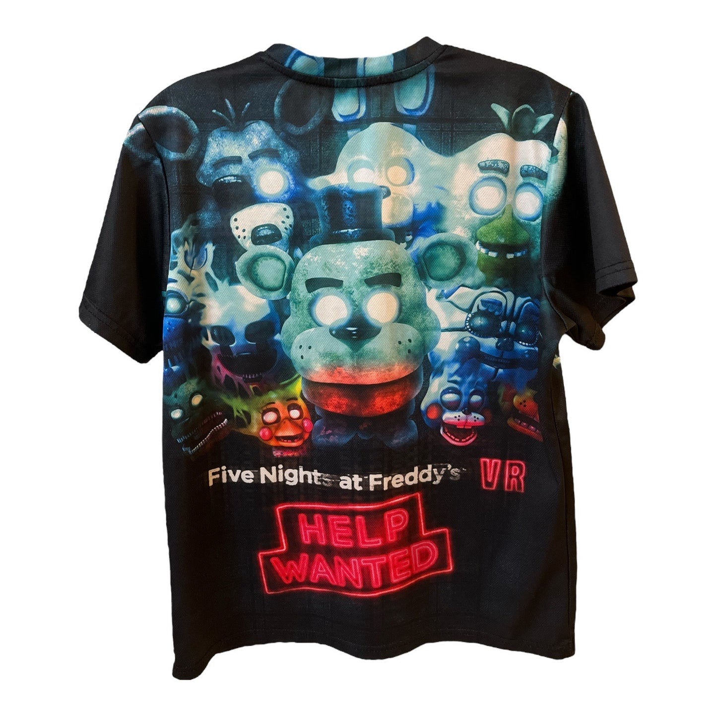 Five Nights at Freddy’s VR Boys XL Graphic Tee Black Lightweight Gaming Shirt