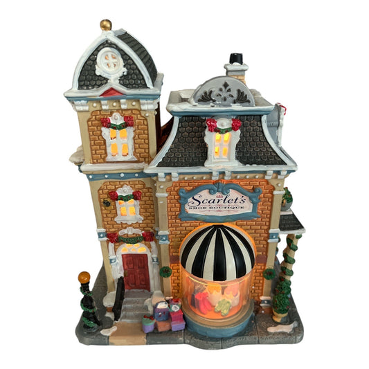 Lemax Scarlet's Shoe Boutique Lighted Village Building 2012 Kmart Exclusive