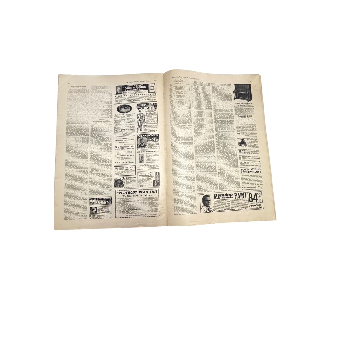 The National Home Journal September 1907 Magazine Thomas Edison Phonograph Ads Fashion