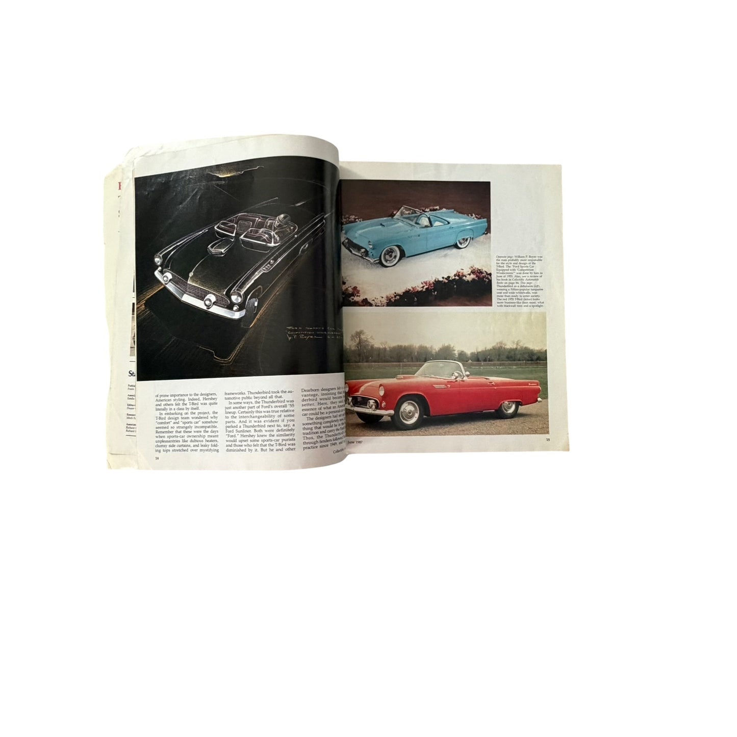 Collectible Automobile Magazine June 1987 1955-57 Thunderbird Design Story Packard Caribbean