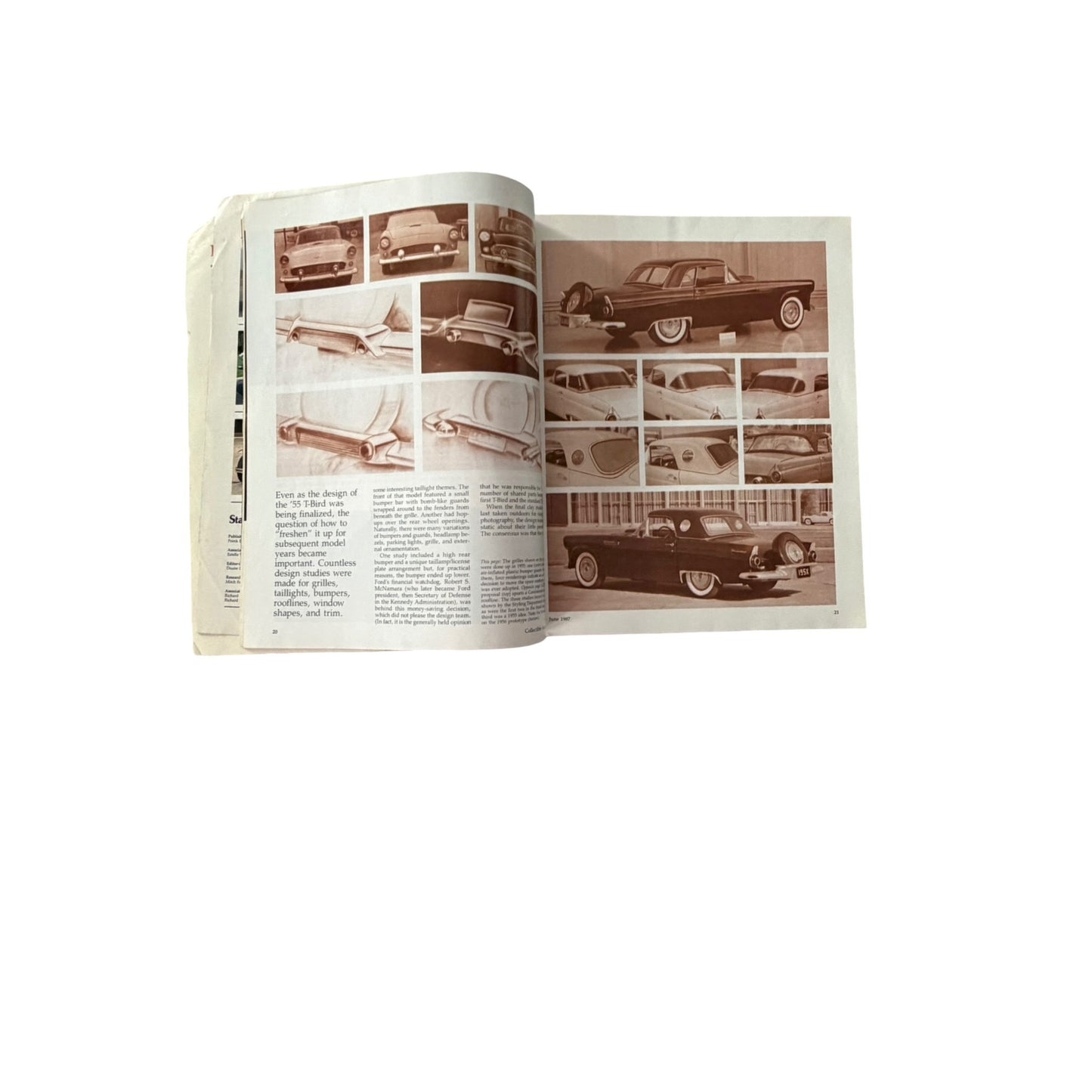 Collectible Automobile Magazine June 1987 1955-57 Thunderbird Design Story Packard Caribbean