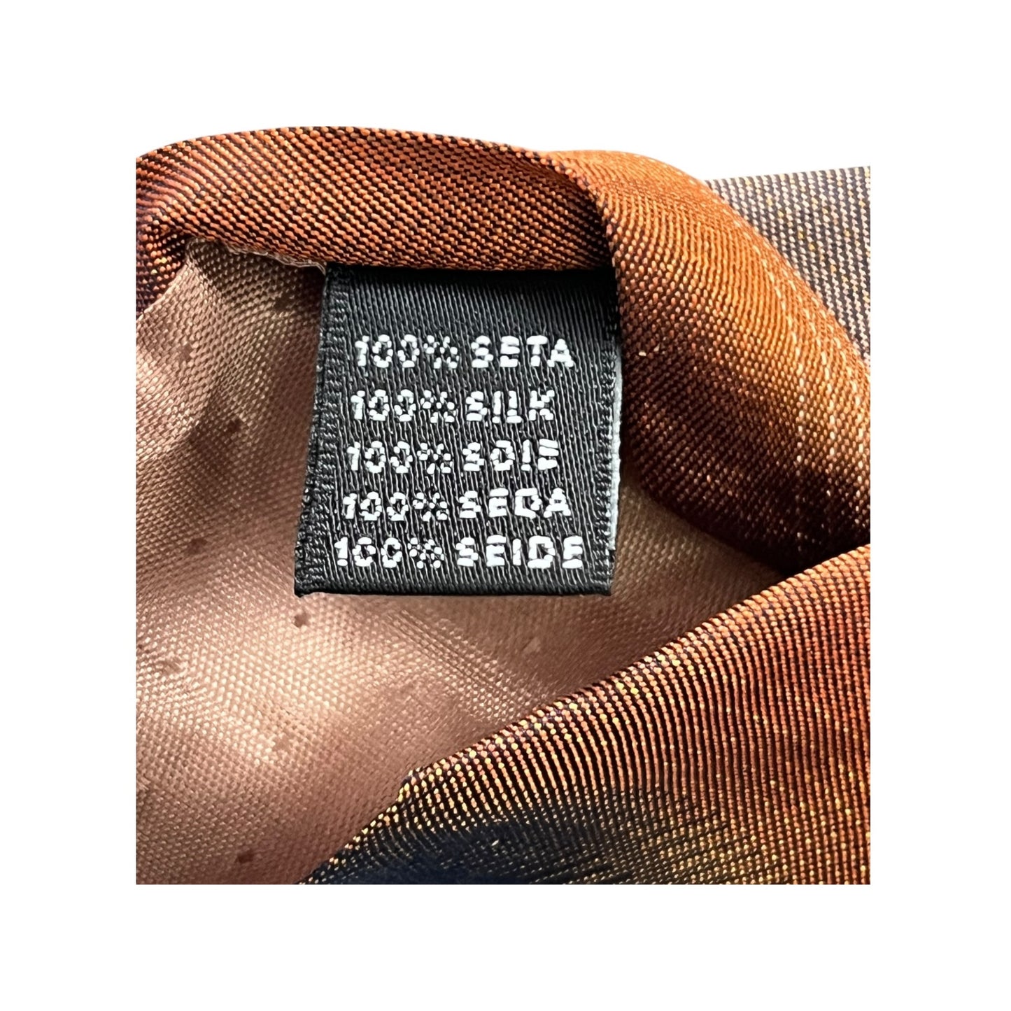 Angelo Stanganini Firenze Silk Tie Brown Copper Diagonal Stripe Made in Italy Y2K
