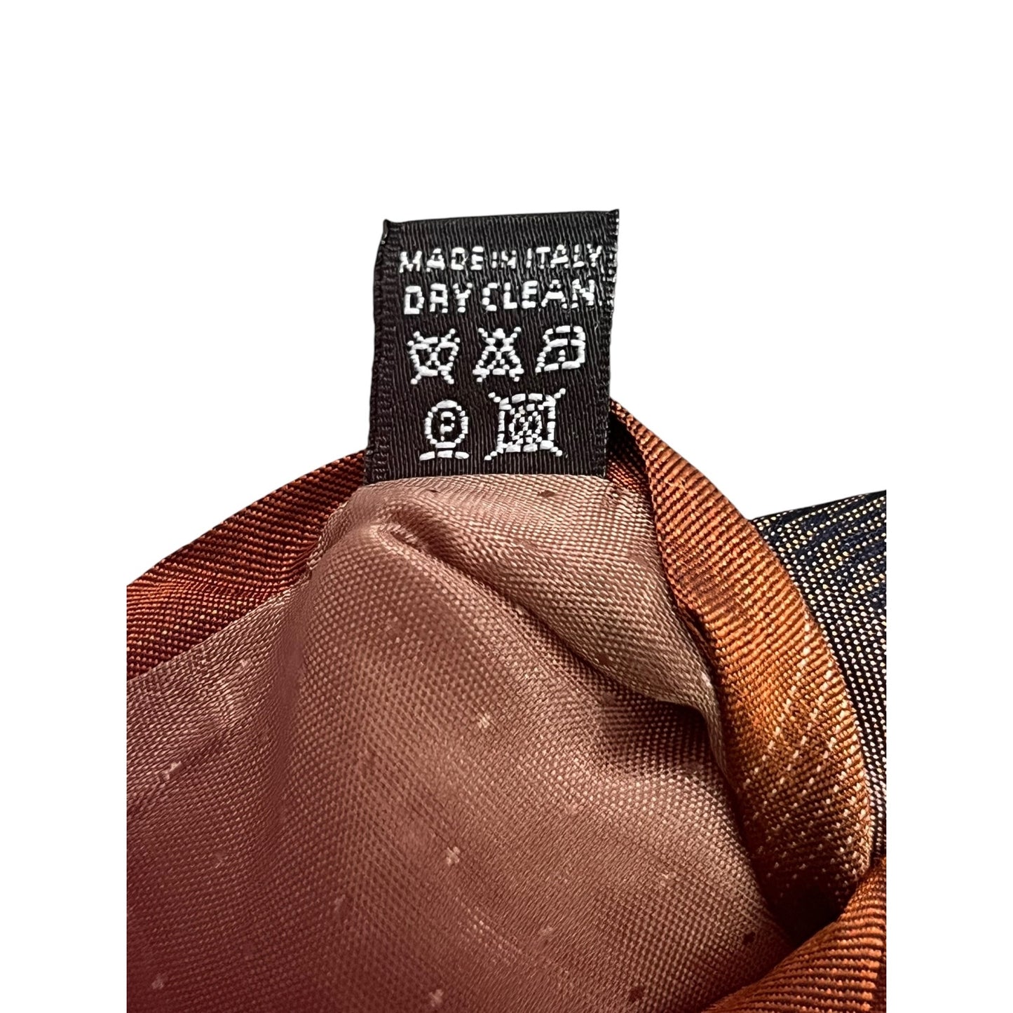 Angelo Stanganini Firenze Silk Tie Brown Copper Diagonal Stripe Made in Italy Y2K