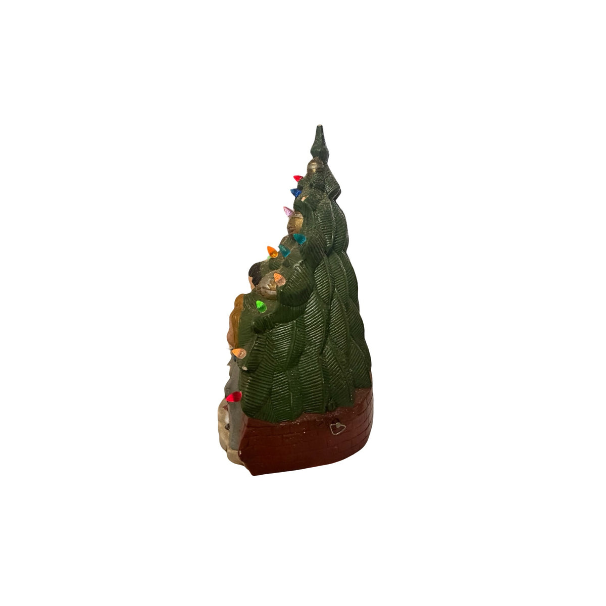 Vintage 16" Lighted Ceramic Christmas Tree Choir Music Box Silent Night