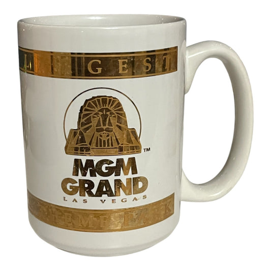 Vintage 1993 MGM Grand Hotel Las Vegas Coffee Mug – Gold Trim and Lion Logo