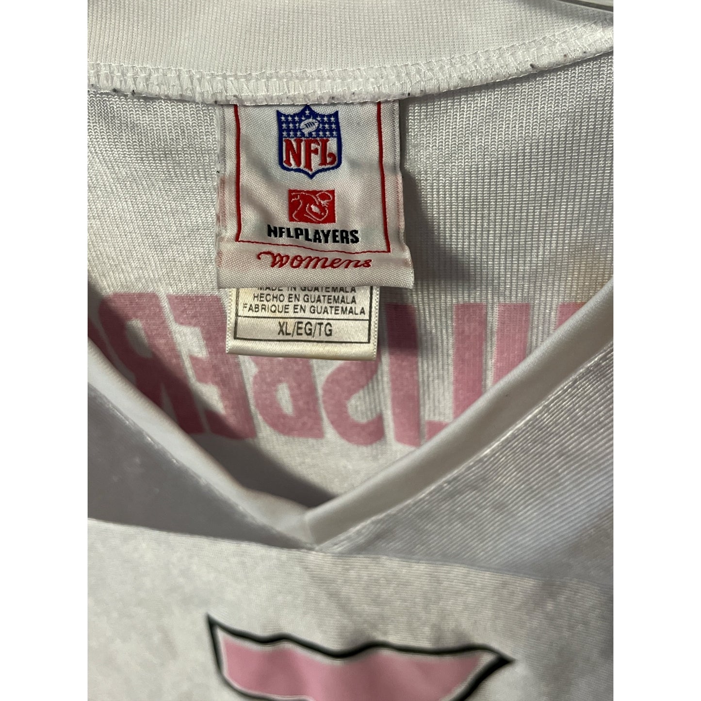 Y2K NFL Pittsburgh Steelers Roethlisberger 7 Women’s Pink White Jersey XL