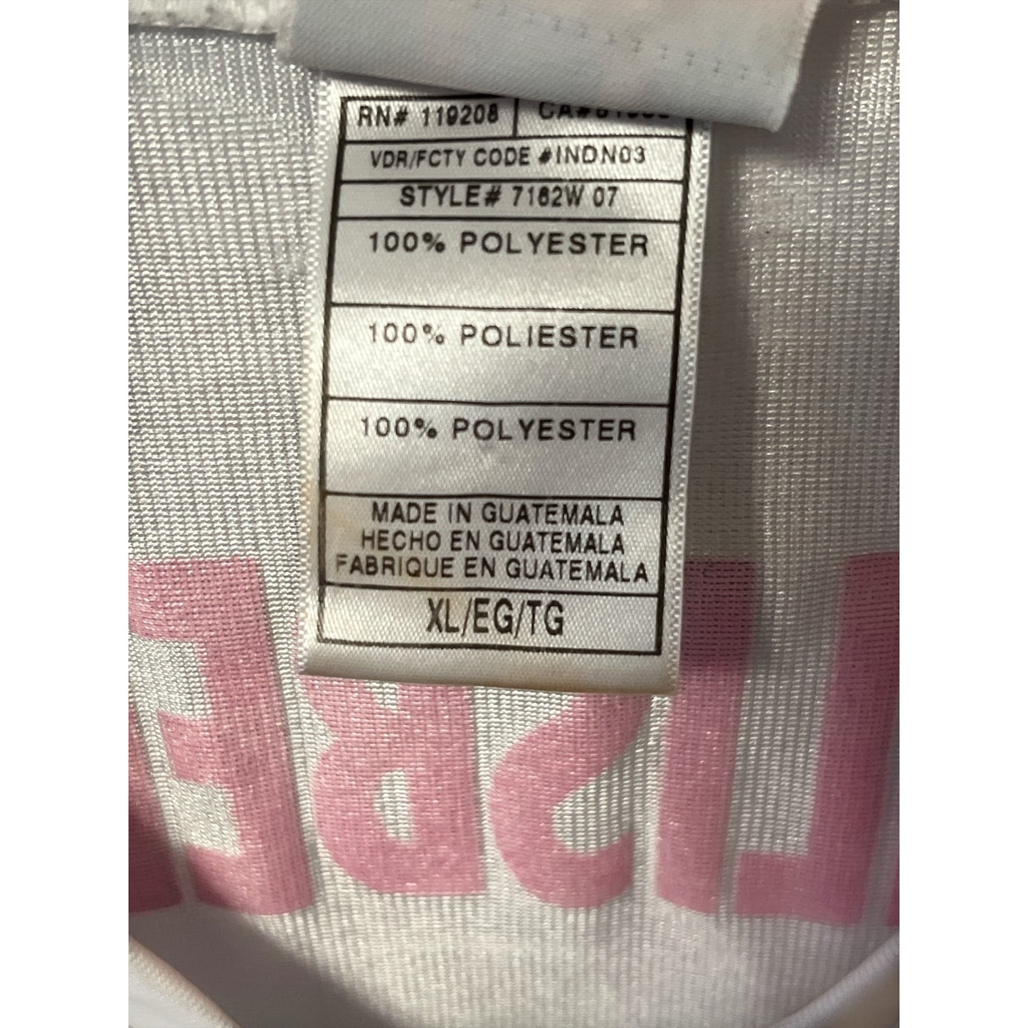 Y2K NFL Pittsburgh Steelers Roethlisberger 7 Women’s Pink White Jersey XL