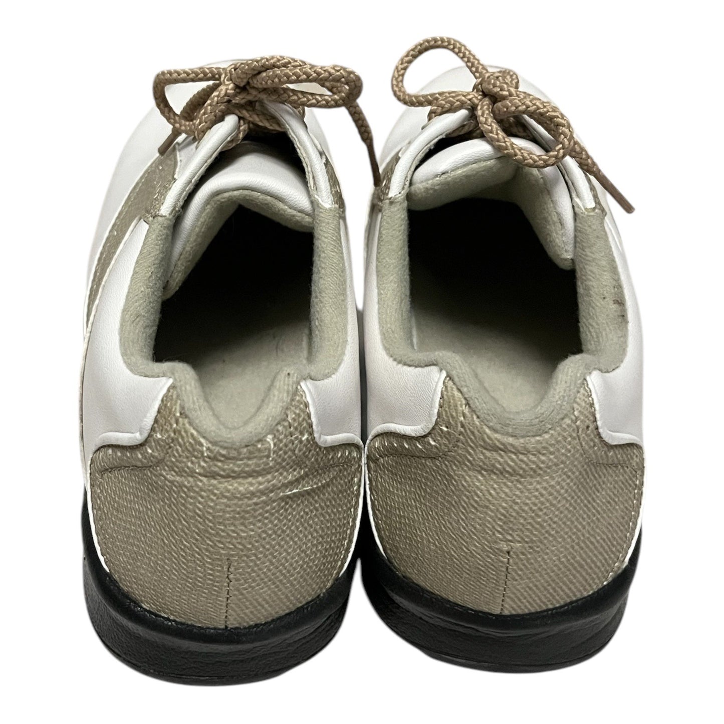 FootJoy GreenJoys Women’s Golf Shoes White Taupe Size 9M Lace Up Spikeless