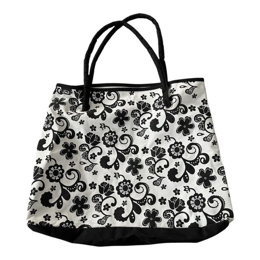 Leenie American Studio Large Black and White Paisley Tote Bag – Canvas 2010s