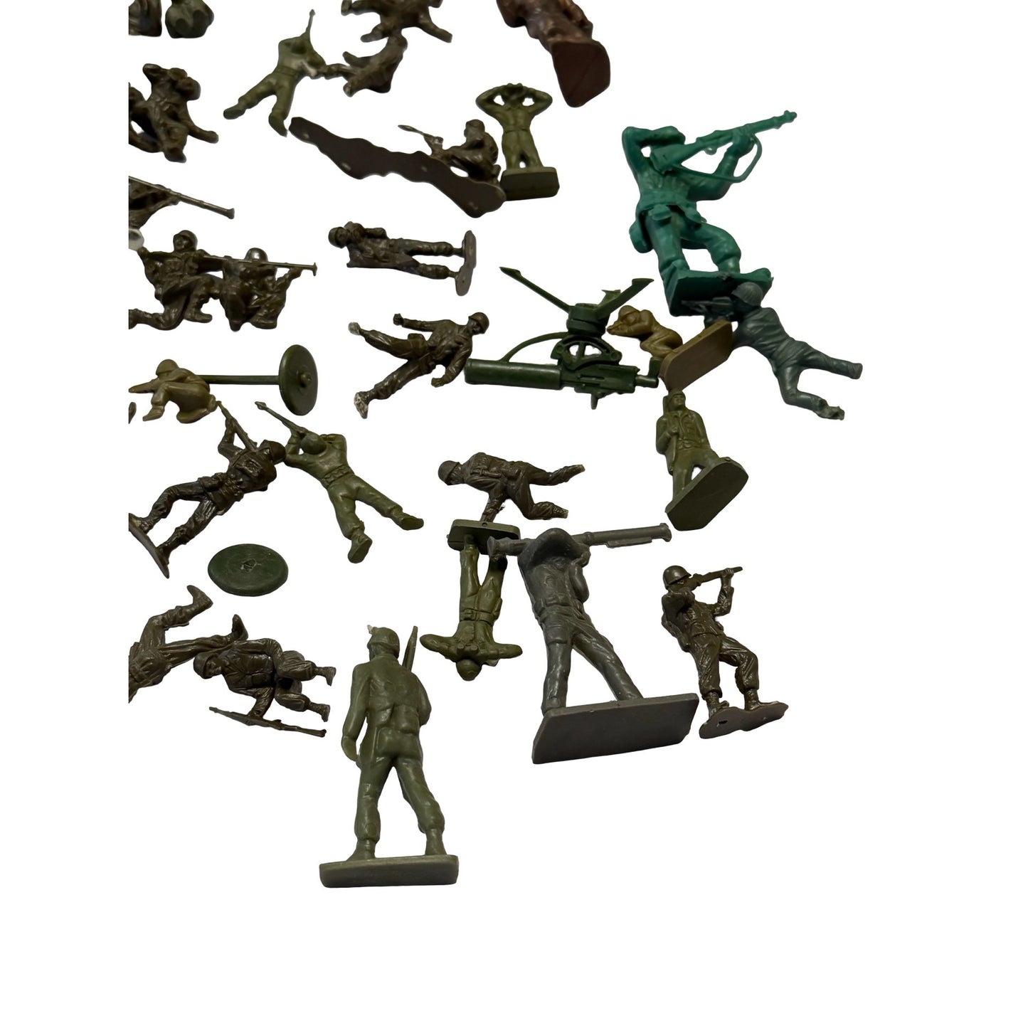 Vintage Army Men Lot Plastic Soldiers Tanks Vehicles Die Cast Metal Truck Military Toys