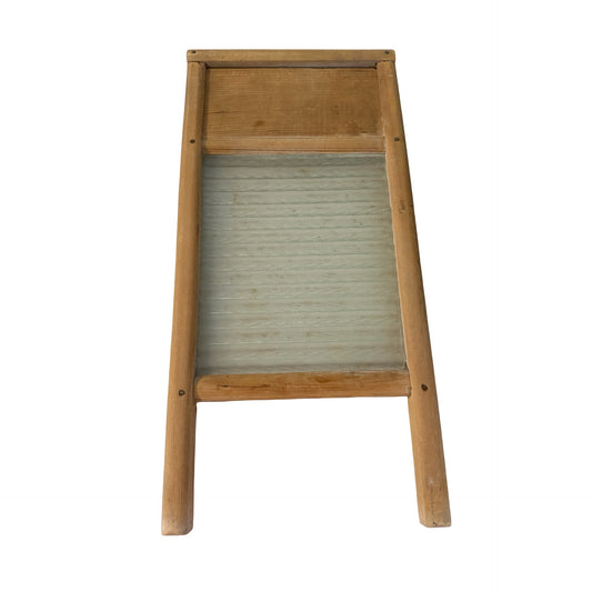 Vintage Wooden Glass Washboard 18x9 Primitive Laundry Decor Rustic Farmhouse