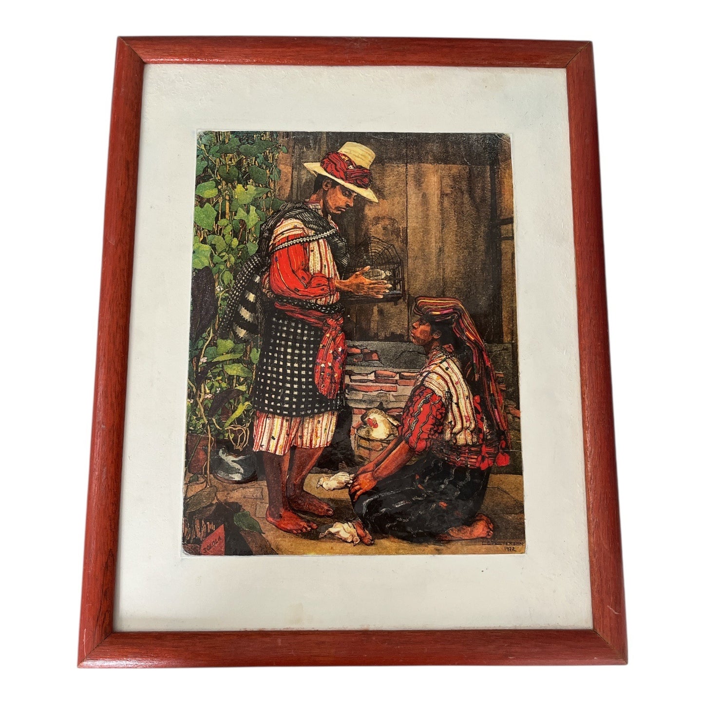 VTG 1972 C.L. Pettersen Relief Wall Art – Textured Raised Plaque – 15 x 12 Wood Frame