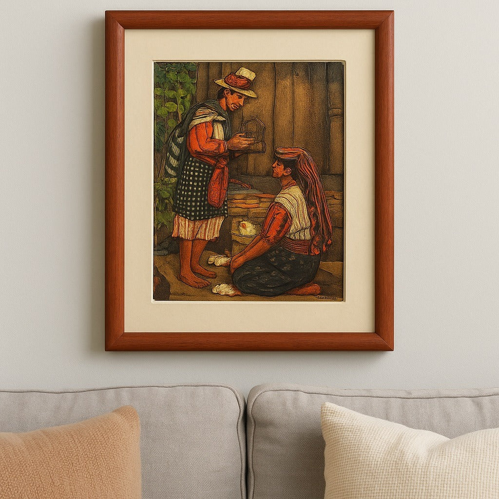 VTG 1972 C.L. Pettersen Relief Wall Art – Textured Raised Plaque – 15 x 12 Wood Frame