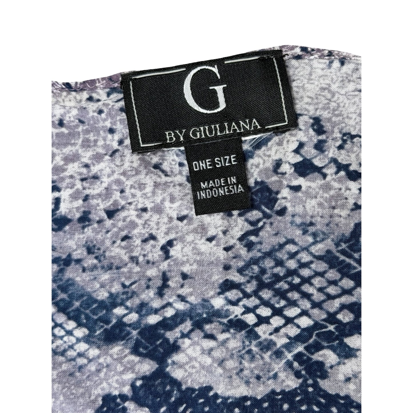 G by Giuliana Snakeskin Print Scarf Wrap Shawl Purple Gray Lightweight 72x24