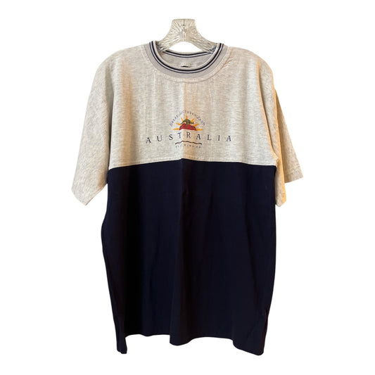 Vintage Adam Hill Great Southern Land Australia Colorblock Graphic T-Shirt L Y2K