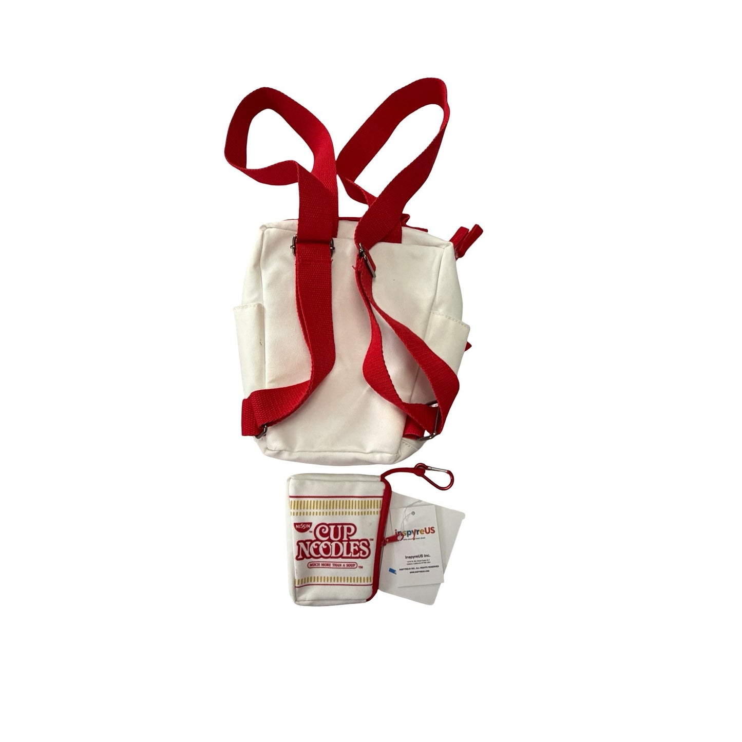NWT Nissin Cup Noodles Mini Backpack Matching Pouch InspyreUS Novelty Bag