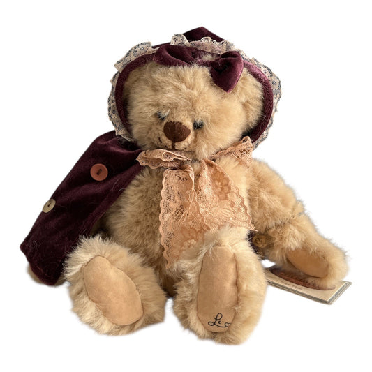 Ganz Cottage Collectibles Sugar Plum Teddy Bear Velvet Cape 10 Inch