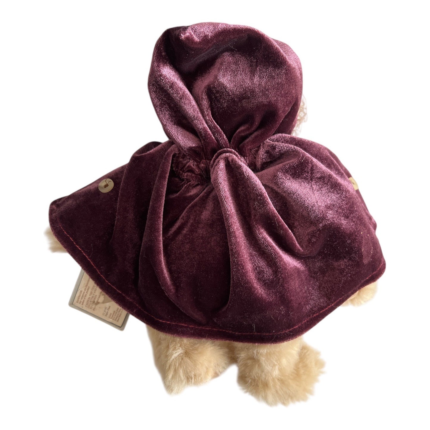 Ganz Cottage Collectibles Sugar Plum Teddy Bear Velvet Cape 10 Inch