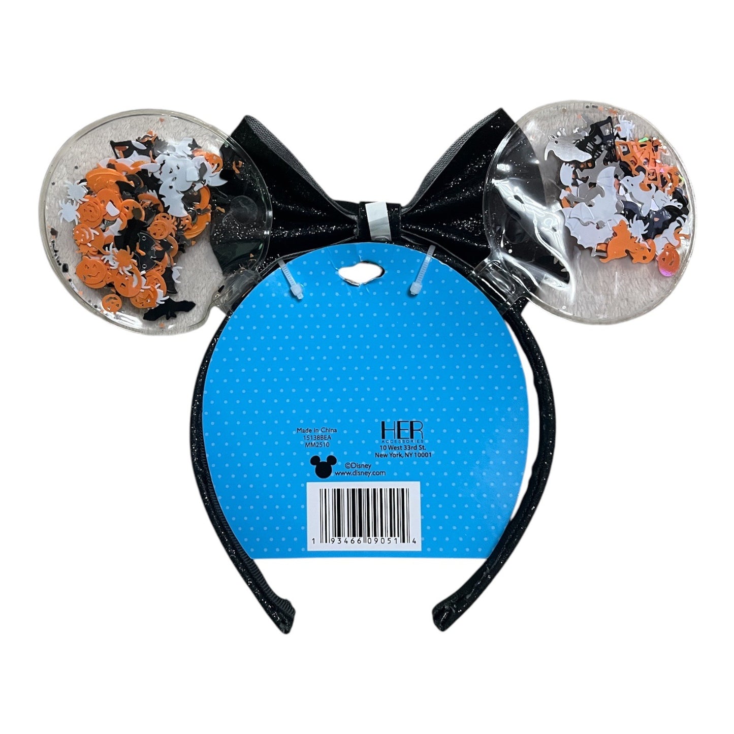 Disney Minnie Mouse Halloween Sequin Confetti Ears Headband –  NWT