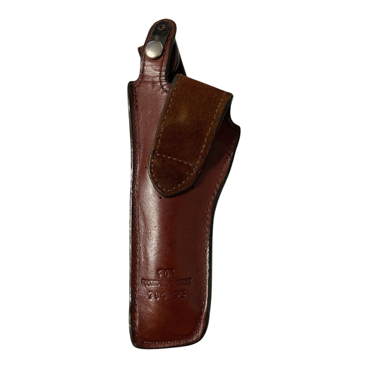 Gould &amp; Goodrich 704 96 Leather Holster Belt Slide Brown Vintage