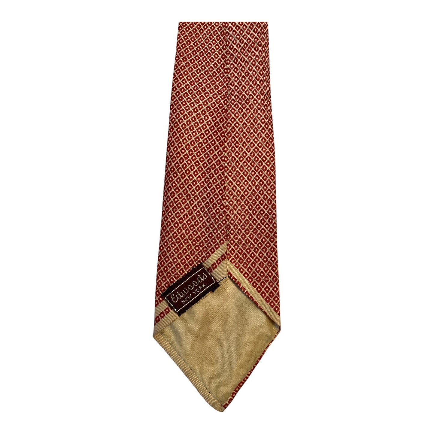 Vintage Edwoods New York Men’s Necktie – Red & White Diamond