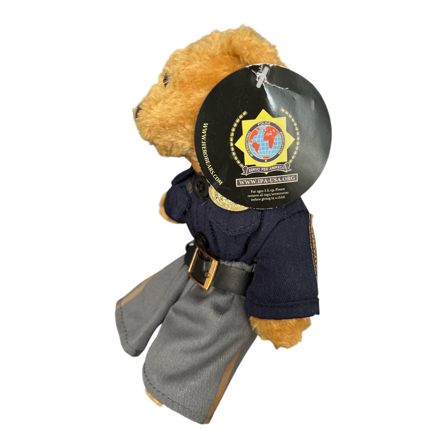 Hero Bears IPA Police Bear 50th Anniversary Plush 2012 8.5" Uniform Teddy