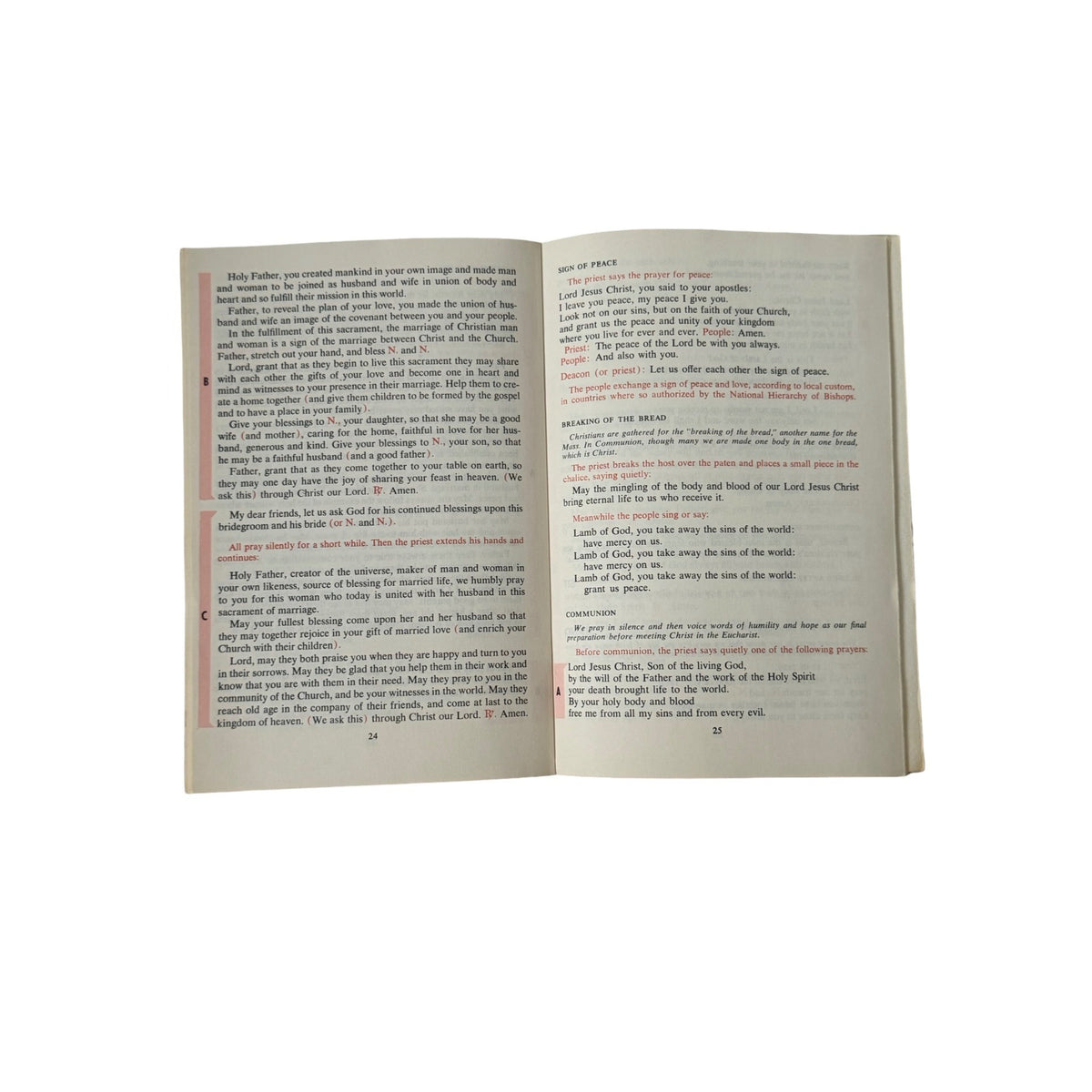 Vintage 1970 Marriage in Christ Catholic Wedding Nuptial Mass Liturgical Press