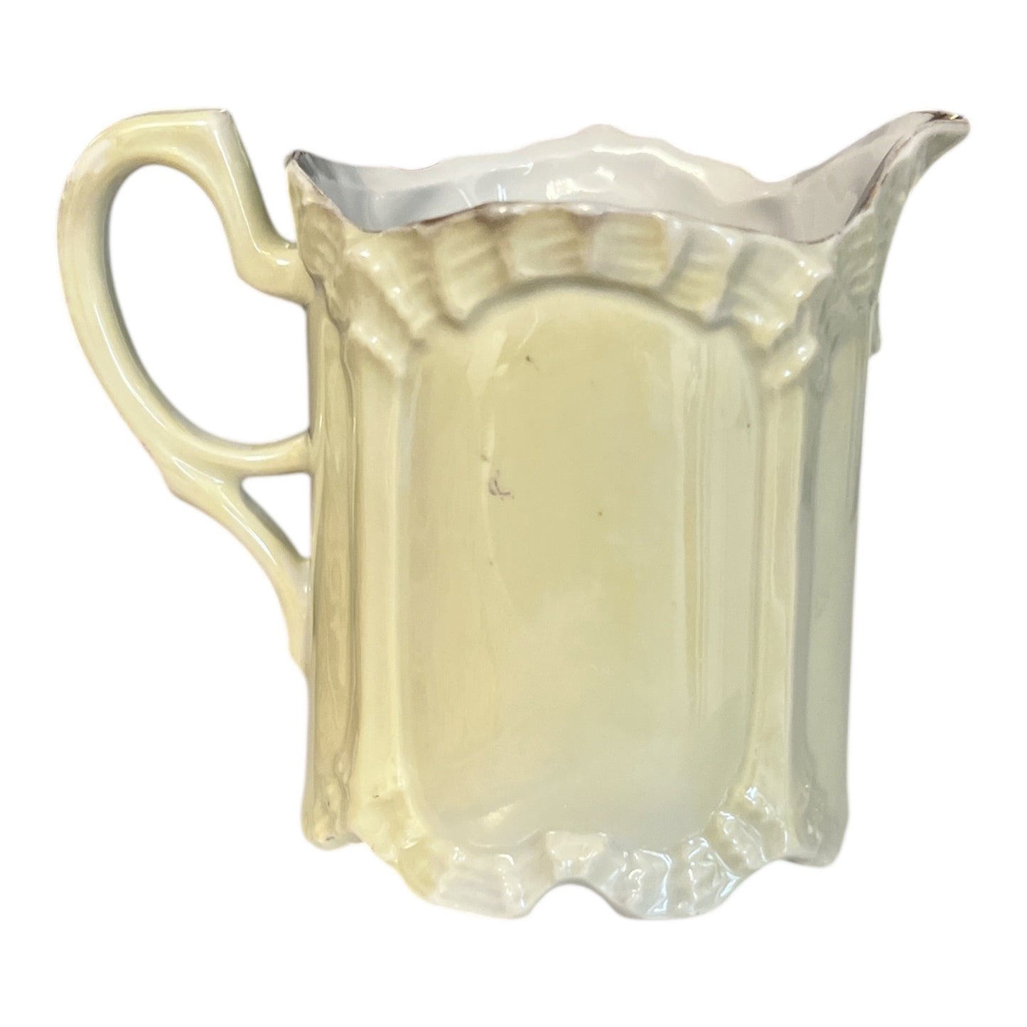 Vintage Porcelain Creamer with Rose Transfer & Gold Trim – Mold #456 – 1940s–50s