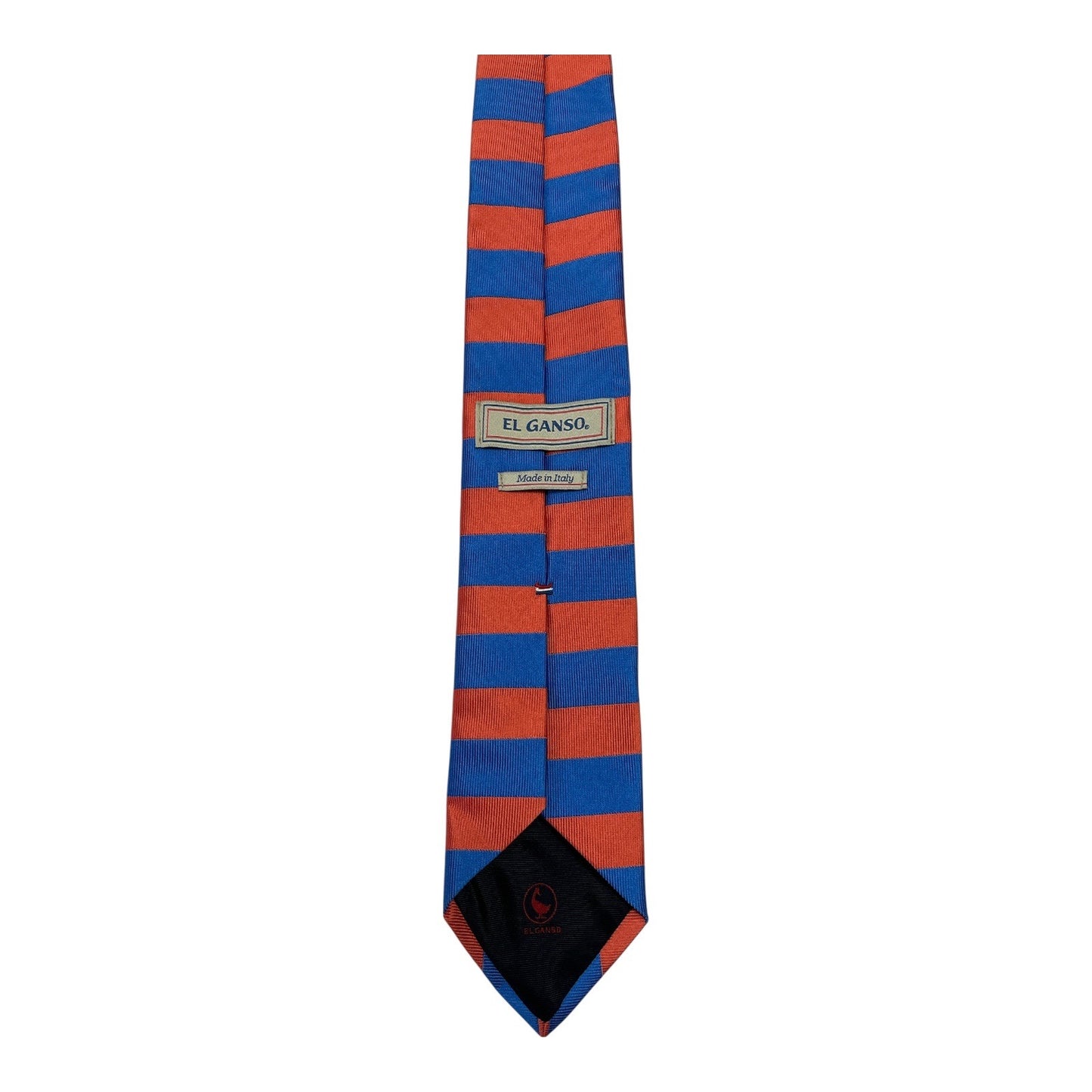 El Ganso Persimmon Blue Striped Tie Made in Italy – Early 2000s