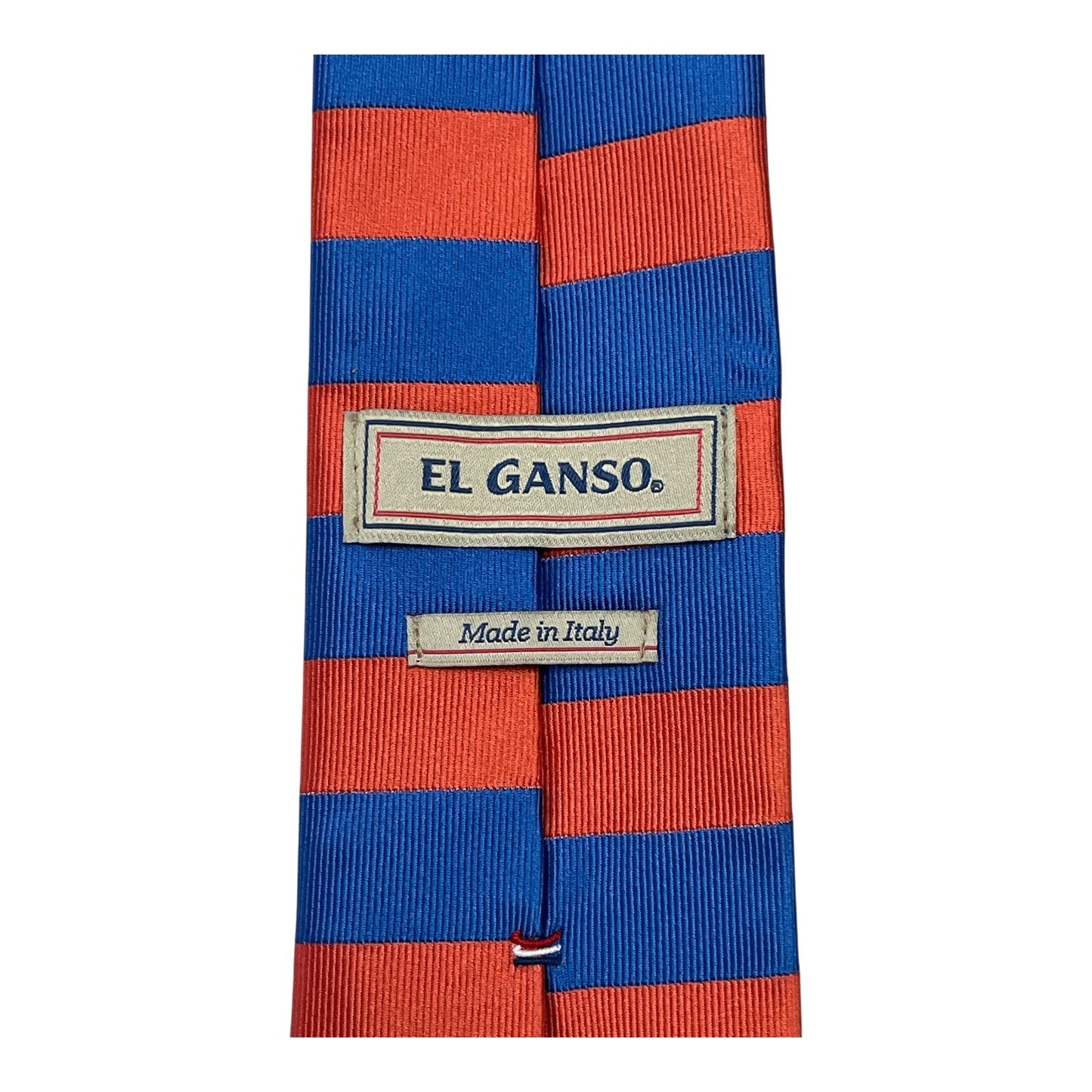 El Ganso Persimmon Blue Striped Tie Made in Italy – Early 2000s