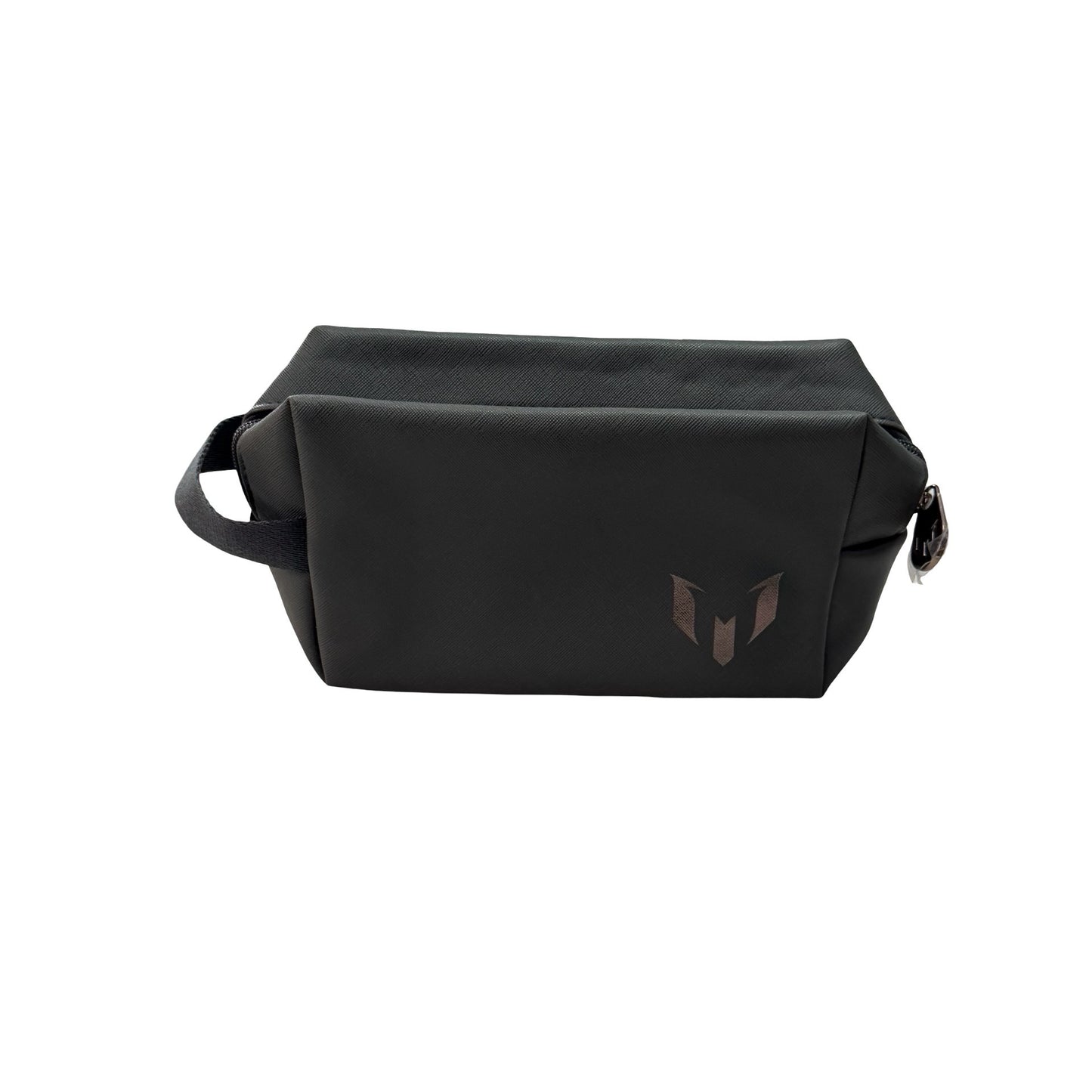 Messi Black Toiletry Bag Travel Dopp Kit Zip Cosmetic Organizer Case NWT