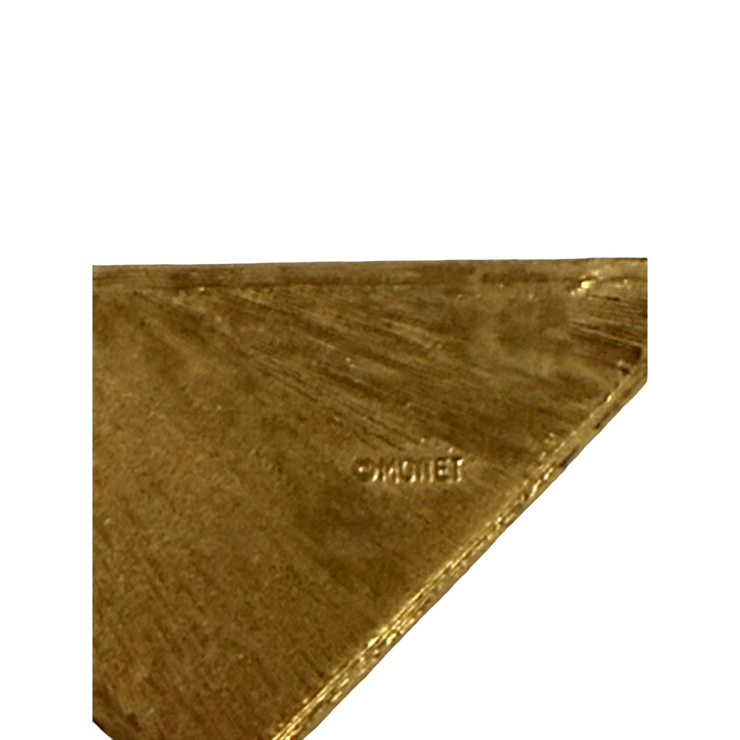 Monet Geometric Enamel Pendant Necklace Black Cream Gold Tone 14 Inch Vintage