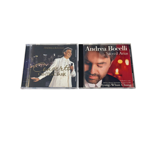 Andrea Bocelli CD Lot Concerto One Night in Central Park & Sacred Arias Classical Crossover
