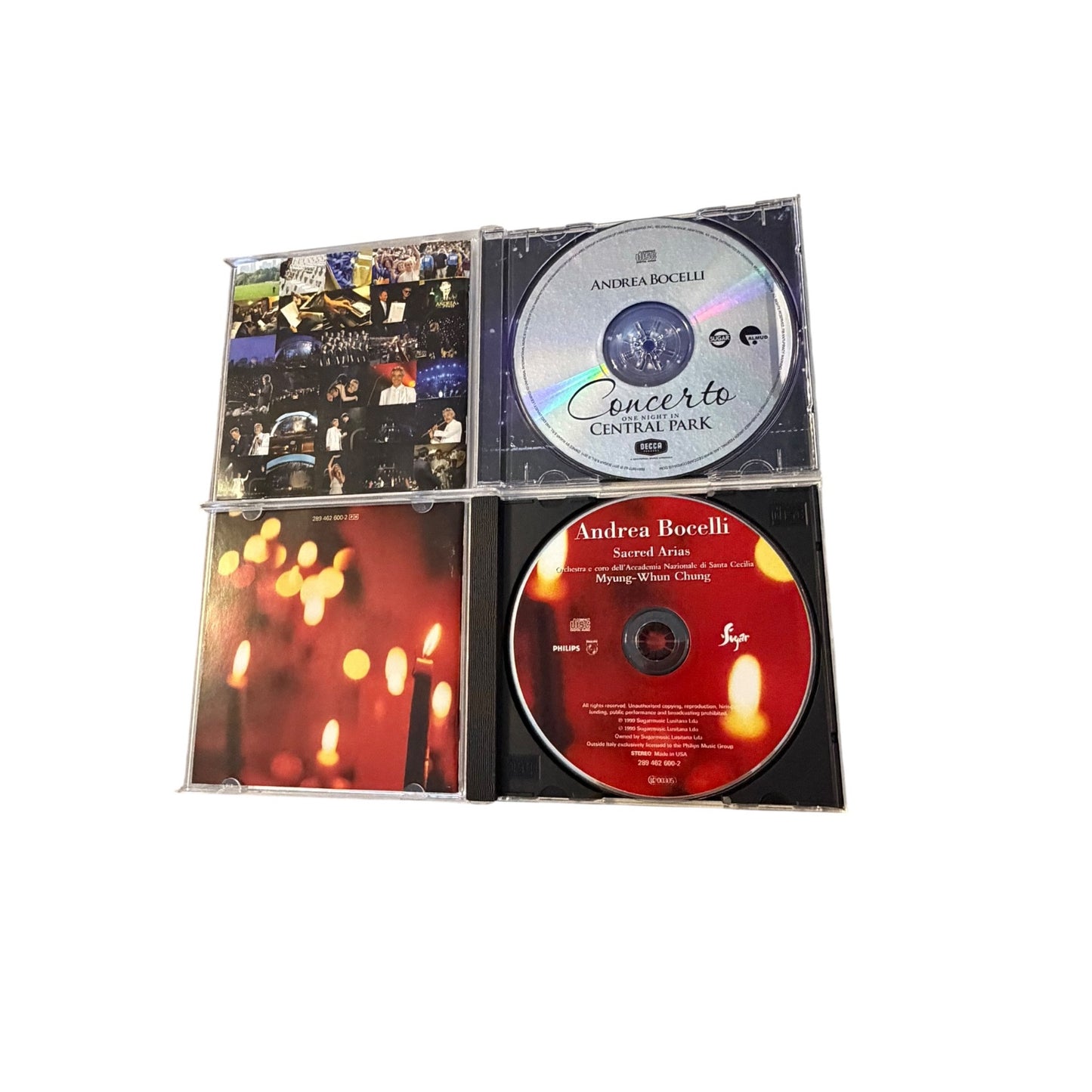 Andrea Bocelli CD Lot Concerto One Night in Central Park & Sacred Arias Classical Crossover