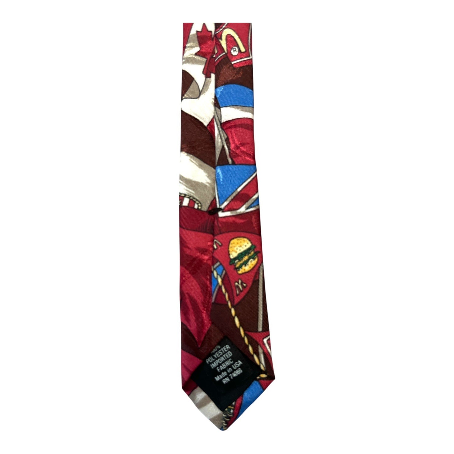 Vintage 1994 McDonald's "The Collection" Necktie – International Flags Design – Made in USA – 56" x 3.75"