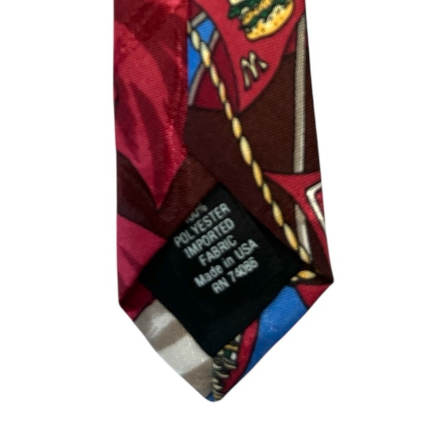 Vintage 1994 McDonald's "The Collection" Necktie – International Flags Design – Made in USA – 56" x 3.75"