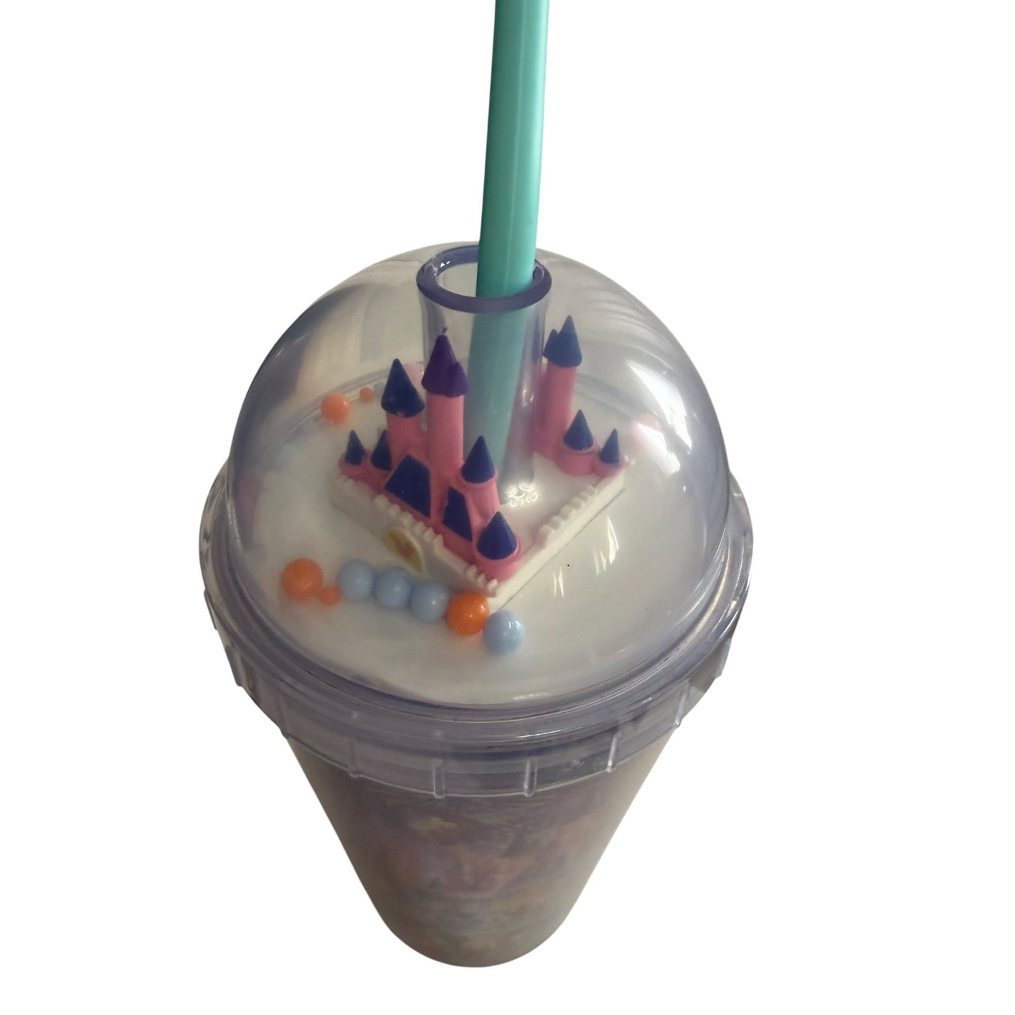 Disney Parks Castle Dome Tumbler with Straw Fantasyland Fireworks Mickey 14.2 oz