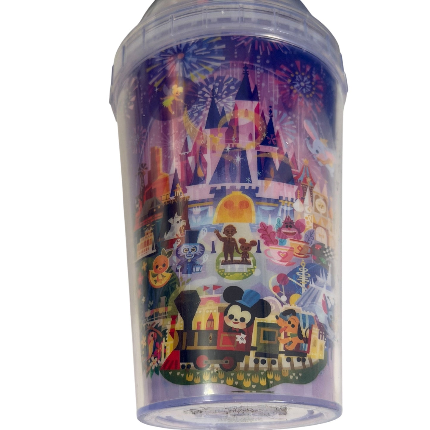 Disney Parks Castle Dome Tumbler with Straw Fantasyland Fireworks Mickey 14.2 oz
