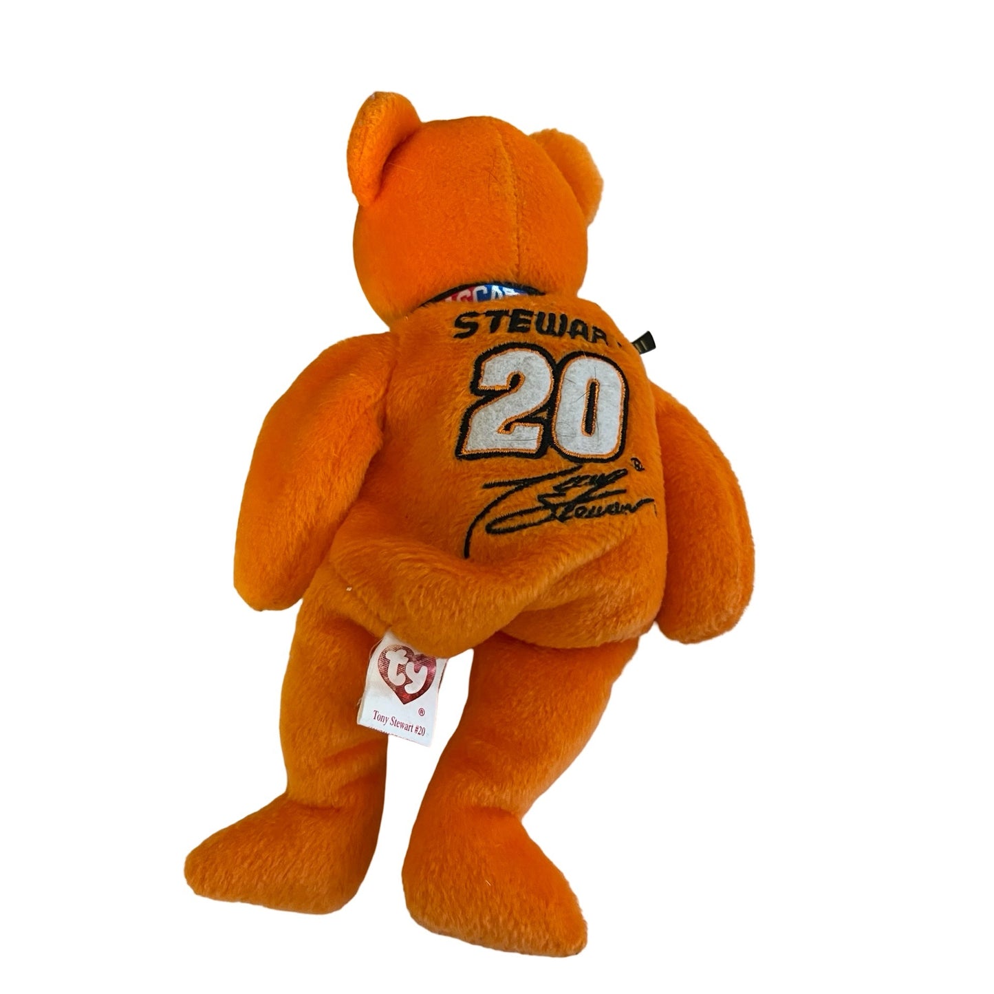 TY Beanie Baby Tony Stewart #20 The Home Depot Bear NASCAR Plush 2007