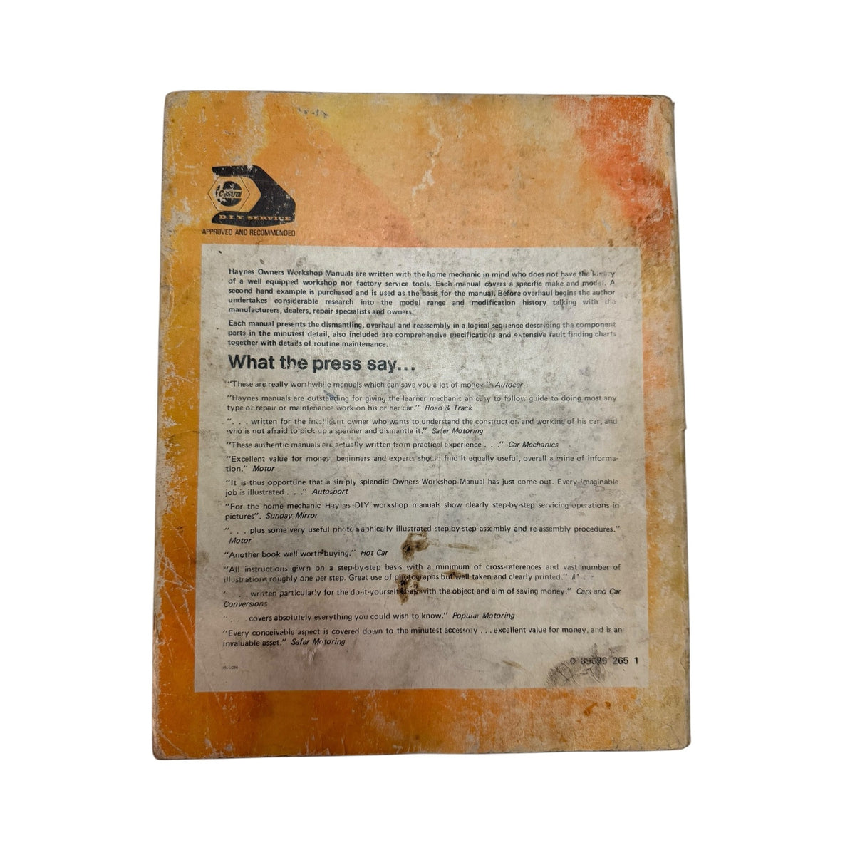 1977 Haynes MG Midget Austin Healey Sprite 1958-1977 Workshop Repair Manual