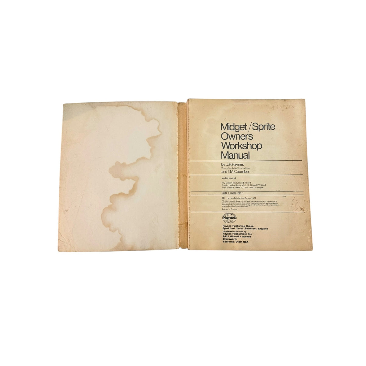 1977 Haynes MG Midget Austin Healey Sprite 1958-1977 Workshop Repair Manual