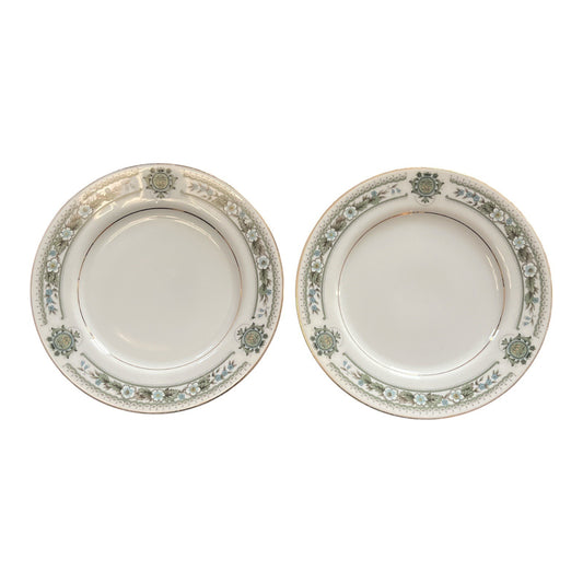Elegant Vintage English Fine China Plate Set – Timeless Floral & Gold