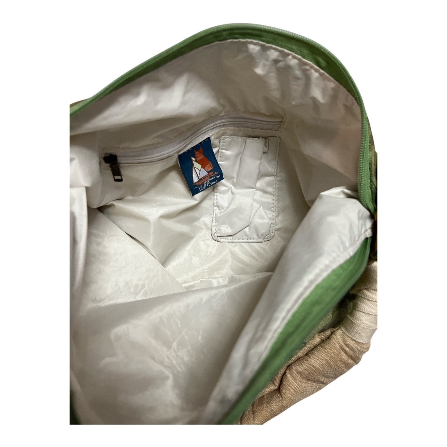 Paul Brent Pineapple Palm Tree Shoulder Bag Tote Y2K Tropical Print Canvas Purse