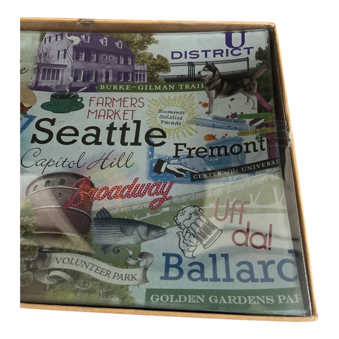 Rosanna Seattle Glass Tray 12x8 Neighborhood Collection Velvet Back 2000s