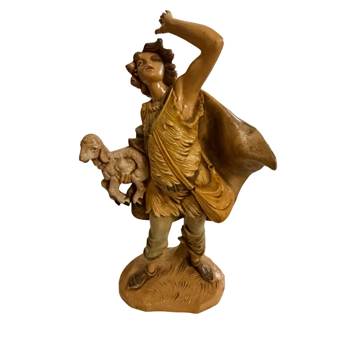 Vintage Fontanini Micah Shepherd with Lamb 7.5 Inch Nativity Figurine 52858 Italy