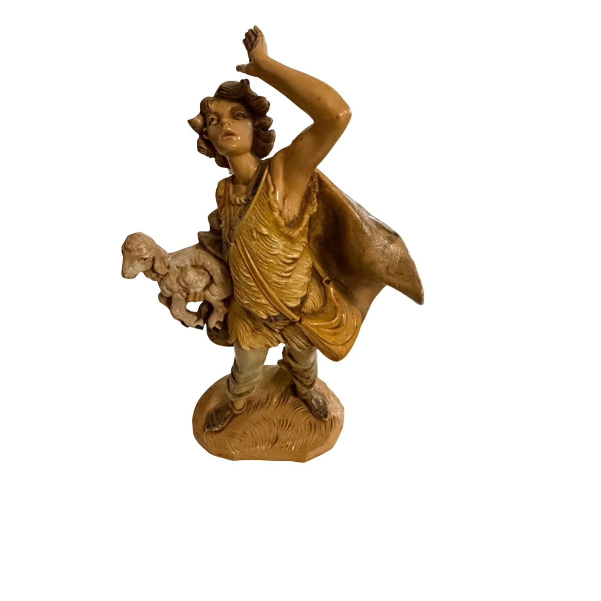 Vintage Fontanini Micah Shepherd with Lamb 7.5 Inch Nativity Figurine 52858 Italy